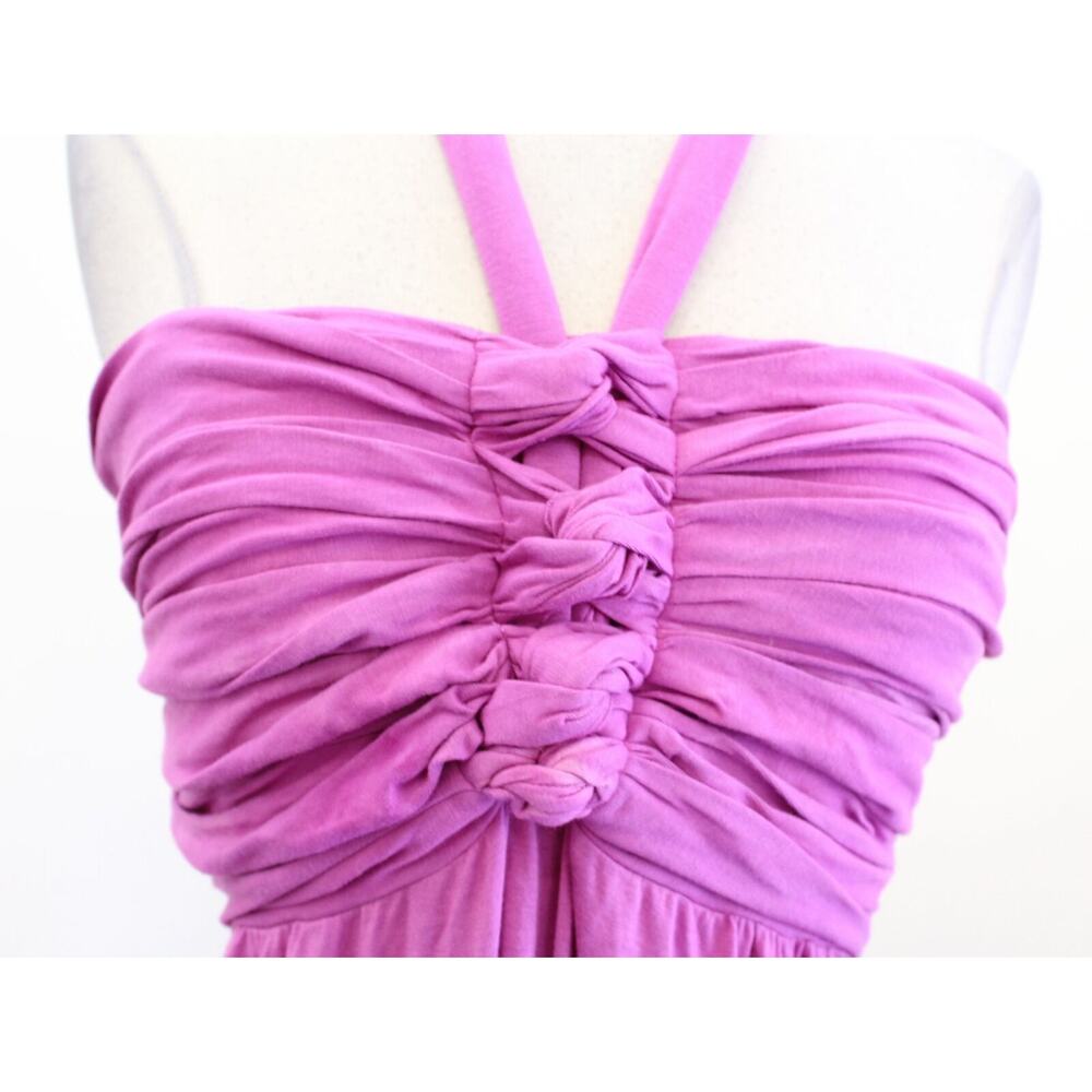 NWT Boston Proper Purple / Pink Tie Dye Printed Embellished Halter Maxi Dress XS - Picture 2 of 9